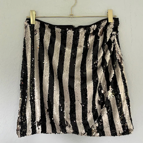 DO+BE Striped Sequin Skirt M - Picture 5 of 10